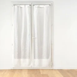 Paire de voilages tissés œillets bois (70 x 200 cm) Minalisa Blanc