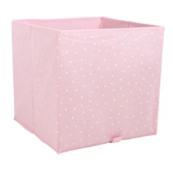 Panier de rangement enfant (29 x 29 cm) Etoiles Rose