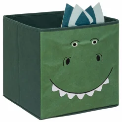Panier de rangement enfant (29 x 29 cm) Dino Vert