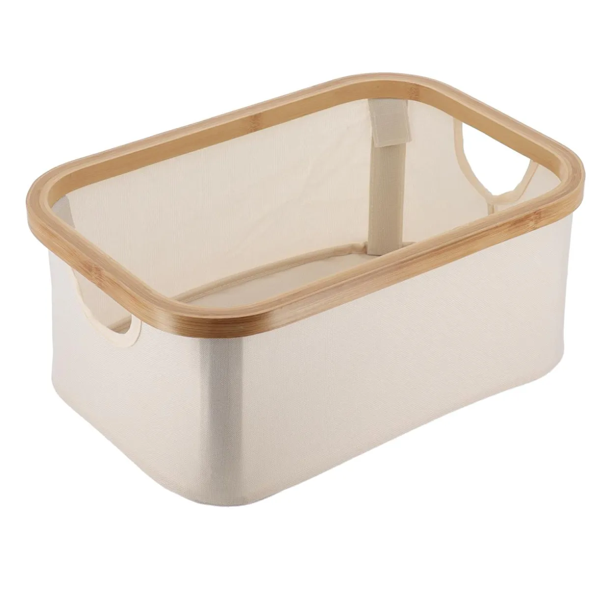 Panier de rangement pliable (L38 x H16 cm) Purebamboo Ecru