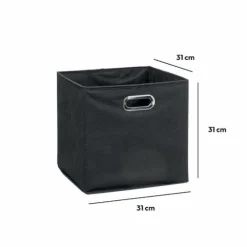 Panier de rangement (31 x 31 cm) Helena Gris anthracite