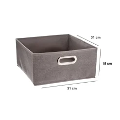 Panier de rangement (31 x 15 cm) Helena Gris clair