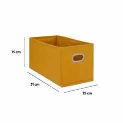 Panier de rangement (15 x 31 cm) Helena Jaune Moutarde