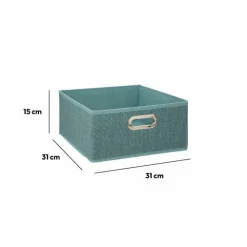 Panier de rangement ( 31 x 15 cm) Helena Bleu pétrole chiné