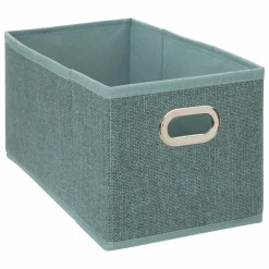 Panier de rangement (15 x 31 cm) Helena Bleu pétrole chiné