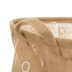 Panier à jouets jute (35 x 49 cm) Alphabet Beige