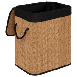 Panier à linge bambou 60 L (H50 cm) Stremy Beige