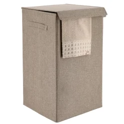 Panier à linge pliable (H60 cm) TissuFlex Taupe