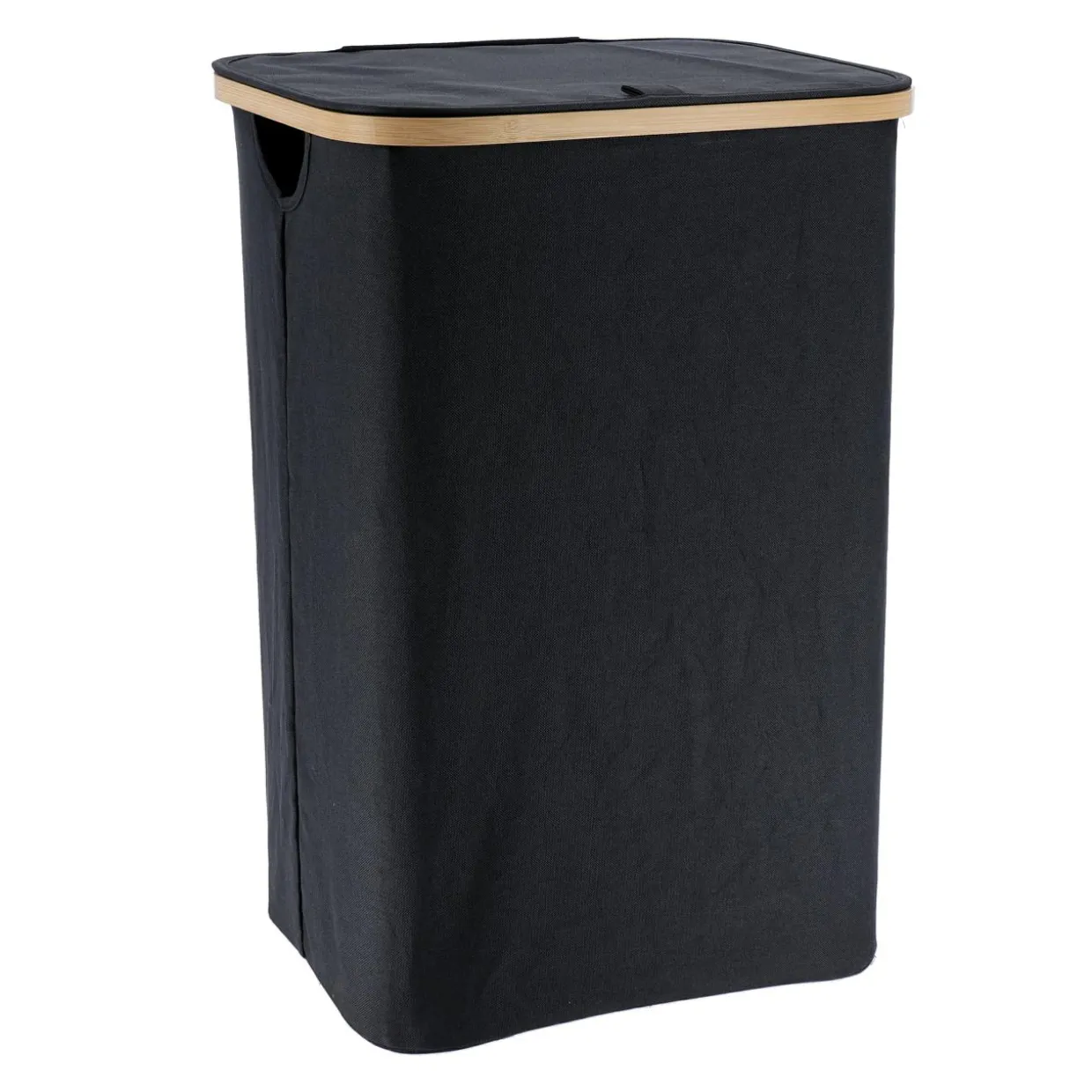 Panier à linge rectangulaire et pliable (H60 cm) Purebamboo Noir