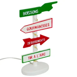 Panneau de direction lumineux Fête foraine (H11 cm) pour village