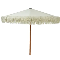 Parasol de jardin rond à franges (D2 m) Valparaiso Ecru