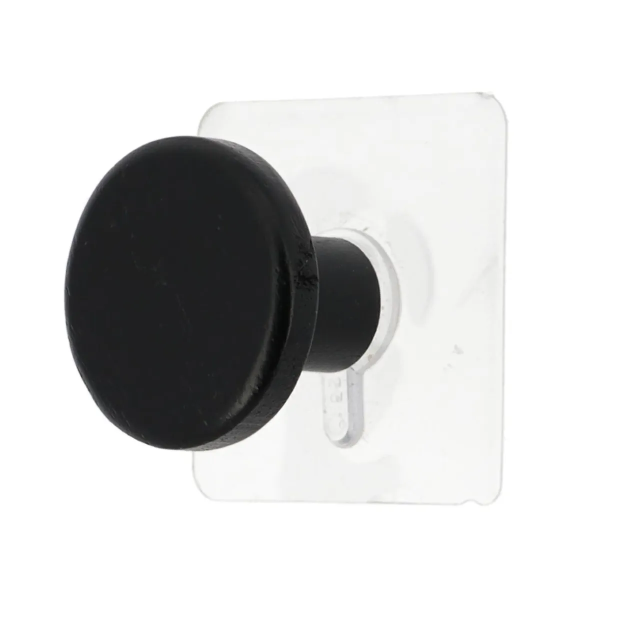 Patère adhésive (D4,5 cm) Easy Chic Noir