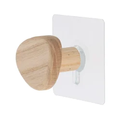 Patère murale adhésive (D5,5 cm) Galet Naturel