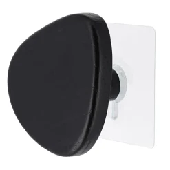 Patère murale adhésive (D9,5 cm) Galet Noir