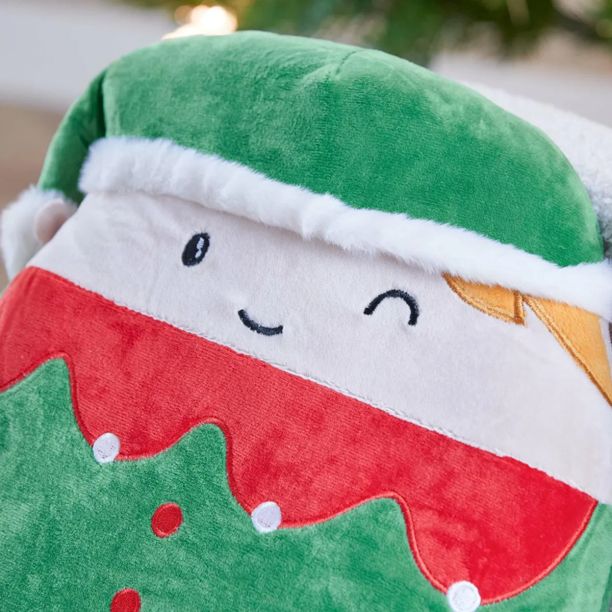 Peluche (H32 cm) Joyeux Lutin de Noël Vert