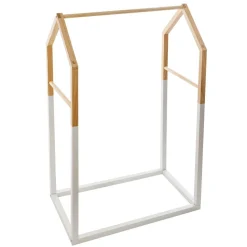 Penderie enfant bois (H100 cm) Maison Blanche