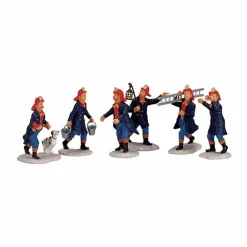 Personnages Lemax Les pompiers