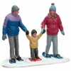 Personnages Lemax Promenade en raquettes