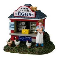 Personnages Lemax Stand d'œufs de poules