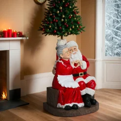 Pied de sapin géant (H97 cm) Père et Mère de Noël