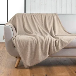 Plaid bouclette (180 x 220 cm) Wooly Beige