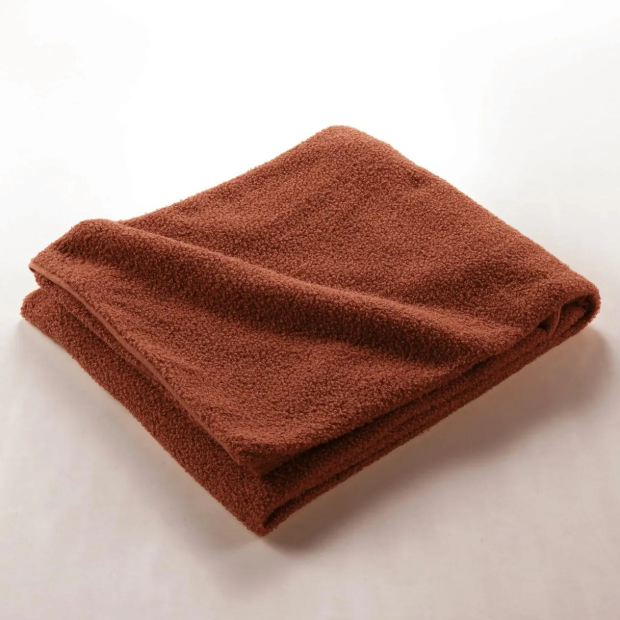 Plaid bouclette (180 x 220 cm) Wooly Terracotta