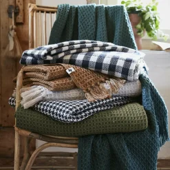 Plaid canapé matière recyclée (180 x 220 cm) Gabin Bleu nuit