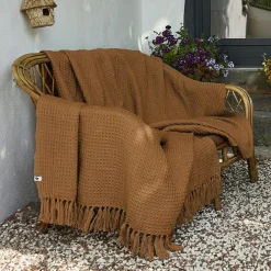 Plaid canapé matière recyclée (180 x 220 cm) Gabin Camel