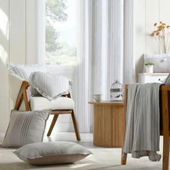 Plaid coton doux (125 x 150 cm) Josephine Gris