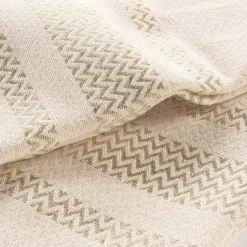 Plaid coton (125 x 150 cm) Doreline Ecru
