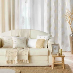 Plaid coton (120 x 150 cm) Golden Sunset Ecru