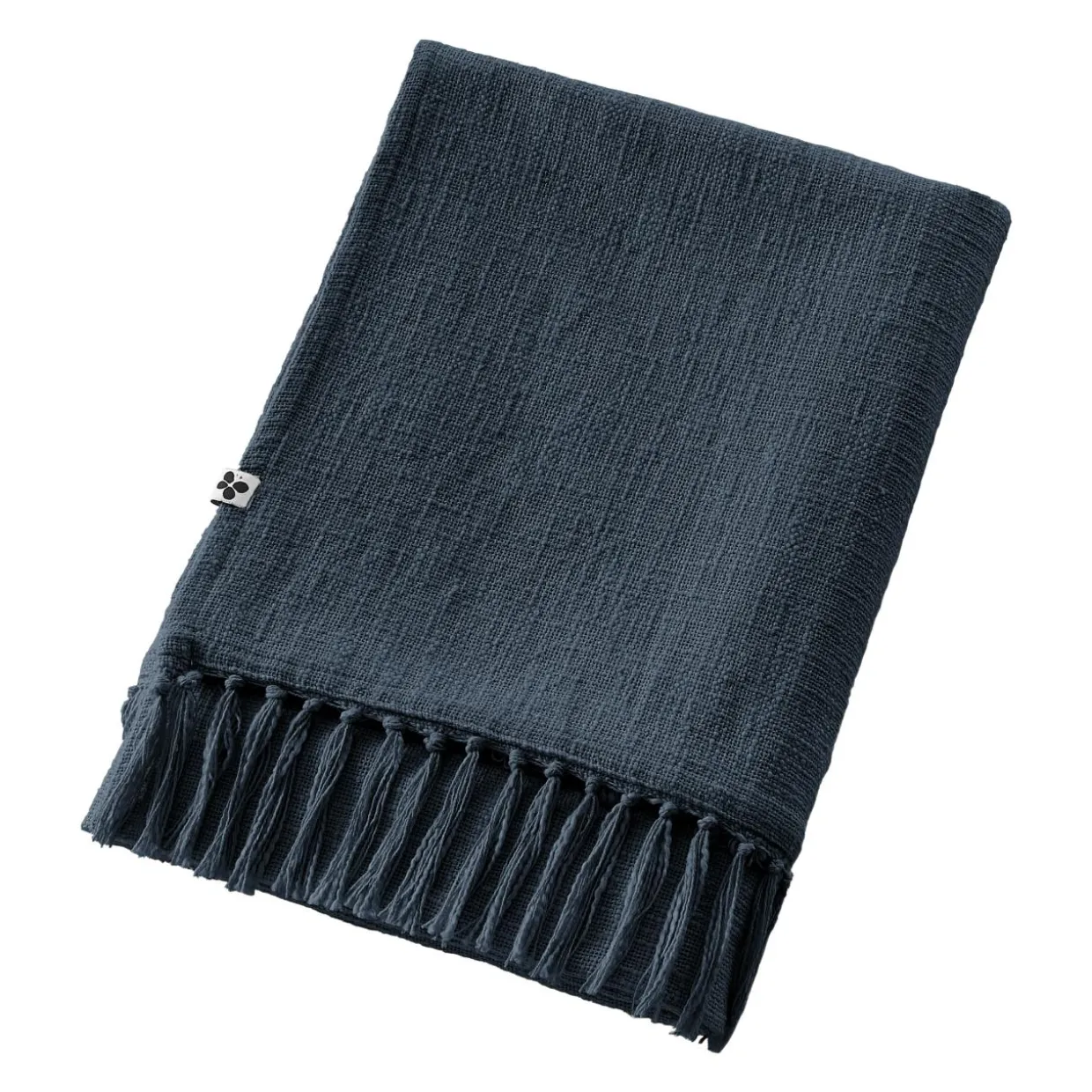 Plaid coton (130 x 160 cm) Sixtine Bleu nuit