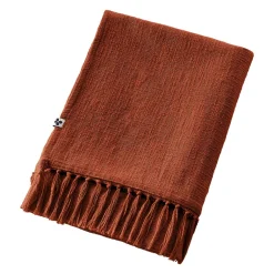 Plaid coton (180 x 220 cm) Sixtine Terracotta