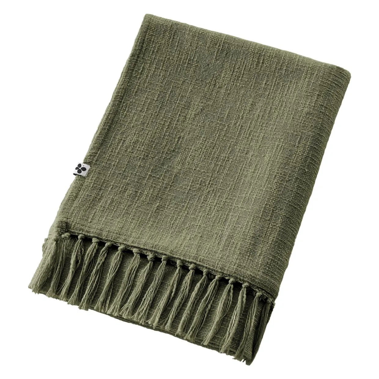 Plaid coton (130 x 160 cm) Sixtine Vert romarin