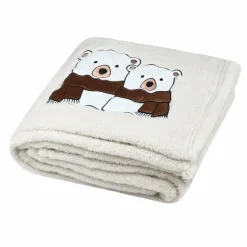 Plaid de Noël (150 cm) Douillet Ecru