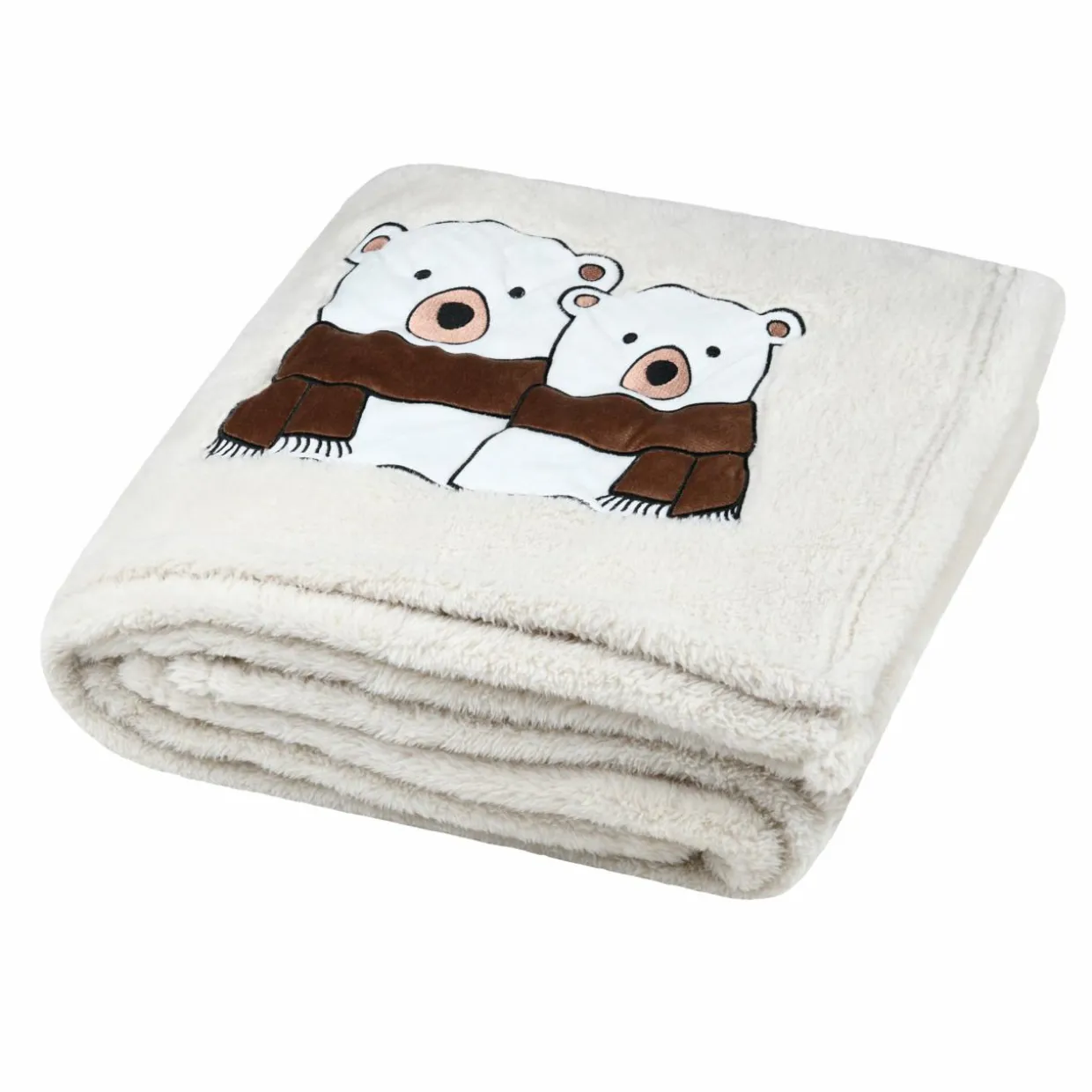 Plaid de Noël (150 cm) Douillet Ecru
