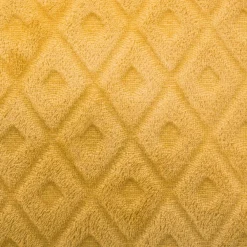 Plaid doux (150 cm) 3D Losange Jaune ocre