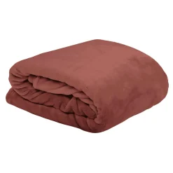 Plaid doux (160 cm) Doudou Rouge marsala