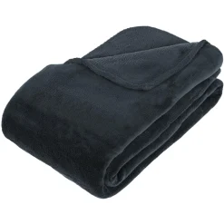 Plaid doux (230 cm) Tendresse Anthracite