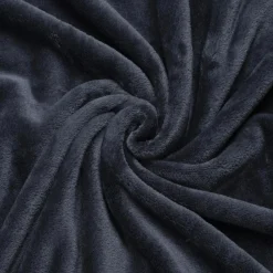 Plaid doux flanelle (125 x 150 cm) Didou Gris anthracite