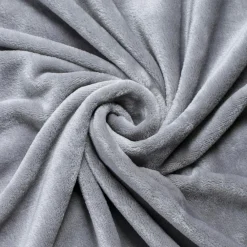 Plaid doux flanelle (125 x 150 cm) Didou Gris clair