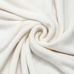 Plaid doux flanelle (125 x 150 cm) Didou Ivoire