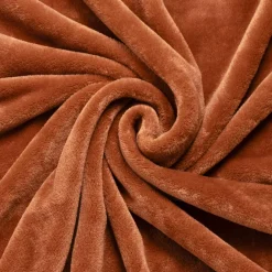 Plaid doux flanelle (180 x 230 cm) Didou Cuivre