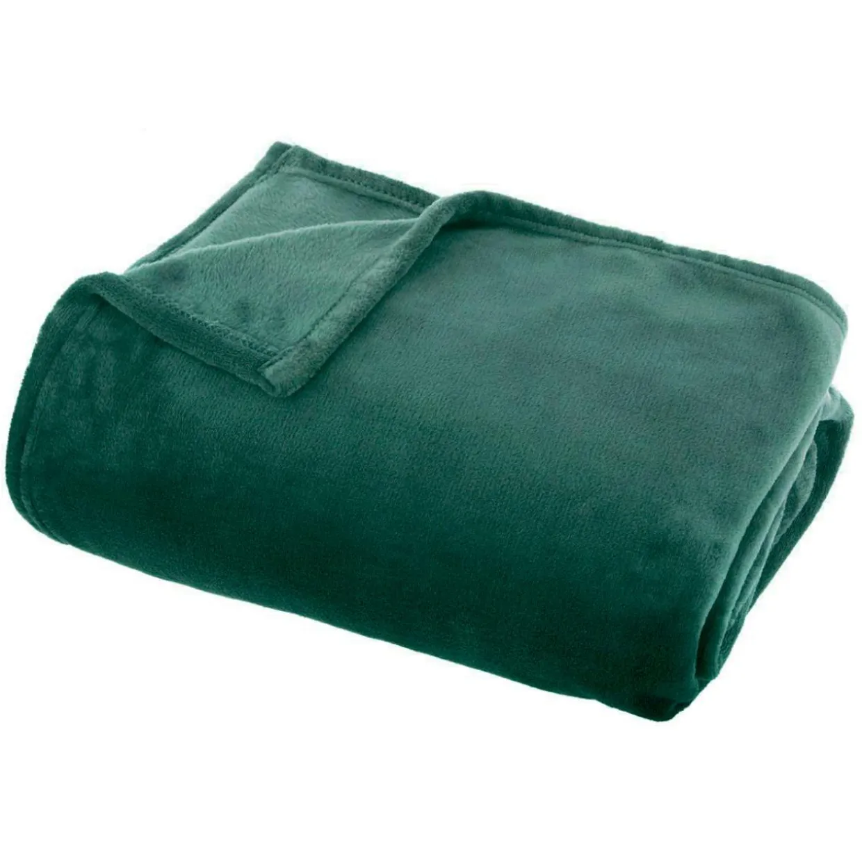 Plaid doux flanelle (220 x 240 cm) Didou Vert