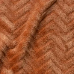 Plaid doux flanelle (125 x 150 cm) Zag Cuivre