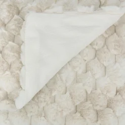 Plaid fausse fourrure (120 x 160 cm) Adriel Beige
