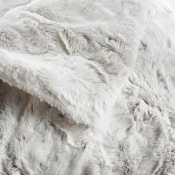 Plaid fausse fourrure (180 x 220 cm) Alaska Ecru