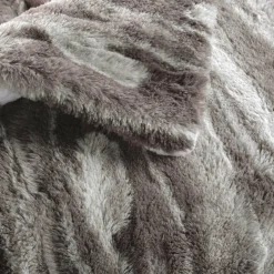 Plaid fausse fourrure (180 x 220 cm) Caribou Taupe