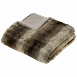 Plaid fausse fourrure (120 x 160 cm) Grizzly Beige