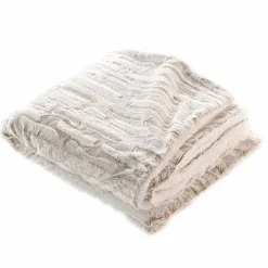 Plaid fausse fourrure (125 x 150 cm) Lynx Beige
